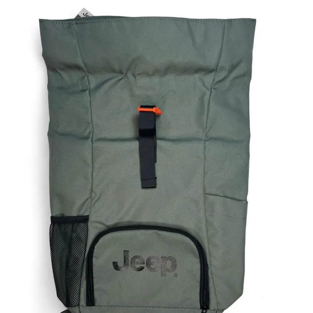 Jeep Roll Top Backpack Travel School New Army Green Gift